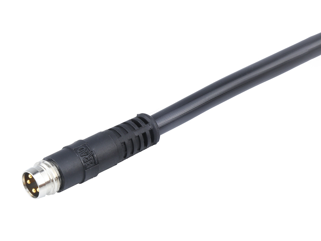 MOLEX 1200888120 Nano-Change (M8) Single-Ended Cordset, 4 Poles, Male (Straight) with Snap Coupling to Pigtail, 0.25mm² PVC Cable, 2.0m (6.56') Length