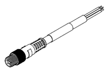 MOLEX 1300290003 Nano-Change (M8) Single-Ended Cordset, 5 Poles, Male (Straight) to Pigtail, 26 AWG, PVC Cable, 1.0m (3.28') Length