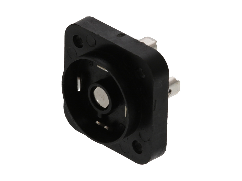 MOLEX 1210120007 mPm DIN Base, Form A-18mm, B14 Base, 2 Pole Plus Ground Terminal, 250V AC/300V DC, Black, Nitrile Gasket with Screw