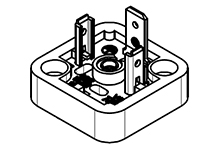 MOLEX 1210120013 mPm DIN Base, Form A-18mm, B20 Base, 2 Pole Plus Ground Terminal, 250V AC/300V DC, Black, Nitrile Gasket with Screw