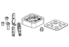 MOLEX 1210120019 mPm DIN Base, Form A-18mm, B20 Base, 3 Pole Plus Ground Terminal, 250V AC/300V DC, Black, Nitrile Gasket with Screw