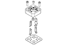 [1210120099] MOLEX 1210120099 mPm DIN Base, Form A-18mm, B28 Base, 3 Pole Plus Ground Terminal, 250V AC/300V DC, Black, Nitrile Gasket with Screw
