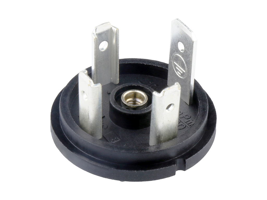 [1210120114] MOLEX 1210120114 mPm DIN Base, Form A-18mm, B30 Base, 3 Pole Plus Ground Terminal, 250V AC/300V DC, Black, Nitrile Gasket