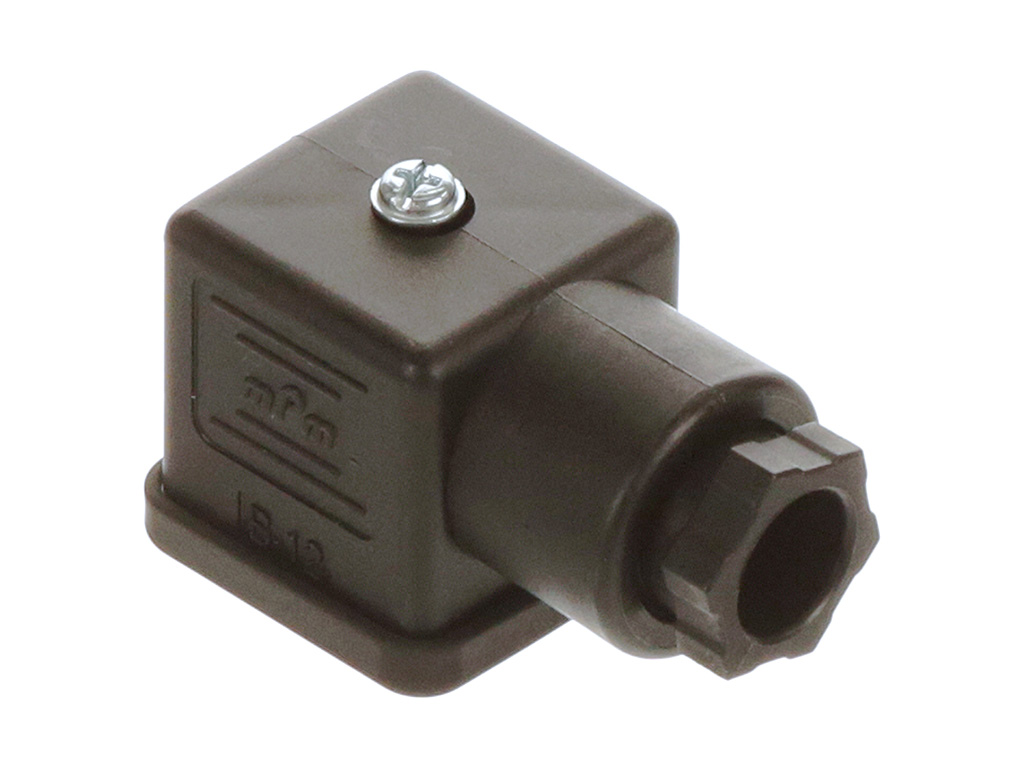 MOLEX 1210230341 mPm DIN Valve Connector, Form A-18mm, PG9 Internal Threads, 3 Pole, H12 Ground Position, Black, Nitrile Profile Gasket and Screw, Mounted, Bulk Packed