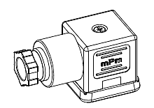 MOLEX 1210641756 - mPm DIN Valve Connector, Form A-18mm, M16x1.5 Internal Threads, 2 Pole Plus Ground with C3 Circuit, 24V, Red LED, Transparent, Nitrile Profile Gasket and Screw, Mounted, Bulk Pack