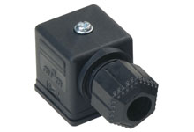 [1212010002] MOLEX 1212010002 mPm DIN Valve Connector, Form A-18mm, External Thread, 3 Pole Plus Ground Terminal, 250V AC/300V DC, Black, Nitrile Gasket, Unmounted, Single Pack