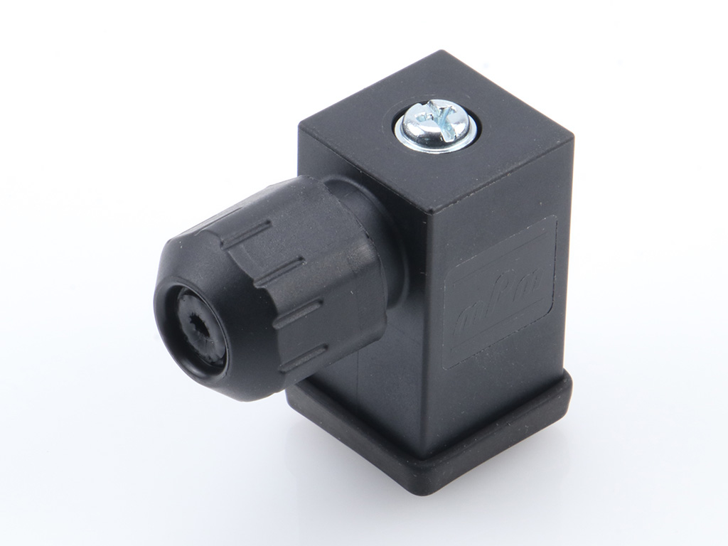 [1212050003] MOLEX 1212050003 mPm DIN Valve Connector, Form C-Micro 9.4mm, External Thread, 2 Pole Plus Ground Terminal, 250V AC/DC, Black, Profiled Nitrile Gasket, UL94-V0, Single Bag, Unmounted