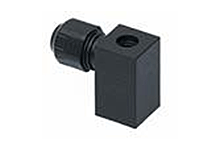 MOLEX 1212050011 mPm DIN Valve Connector, Form C-Micro 9.4mm, External Thread, 2 Pole Plus Ground Terminal, 250V AC/DC, Black, Nitrile Gasket, Bulk Pack Unmounted, UL94-V0 Rated