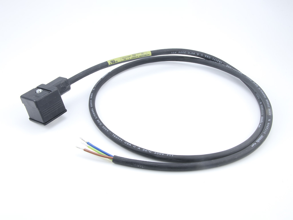 MOLEX 1210400839 Brad mPm DIN Form A-18mm 2 Pole Plus Double Ground H6/H12 to Pigtail, Nitrile Integrated Gasket and Screw, 18 AWG Black PVC Cable, 5.0m (16.40') Length, 250V