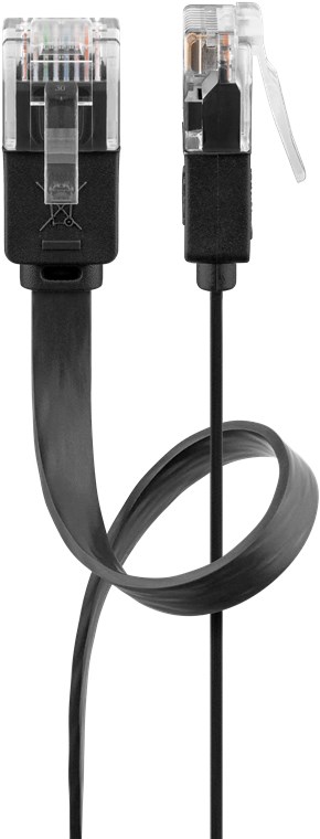 GOOBAY 95387 CAT6 LITTEÄ VERKKOKAAPELI U/UTP MUSTA 5m