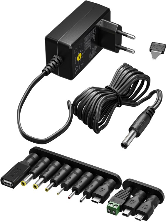 [74436] GOOBAY 74436 Yleisvirtalähde 5 V - 15 V - Max. 36 W - 2,4 A
