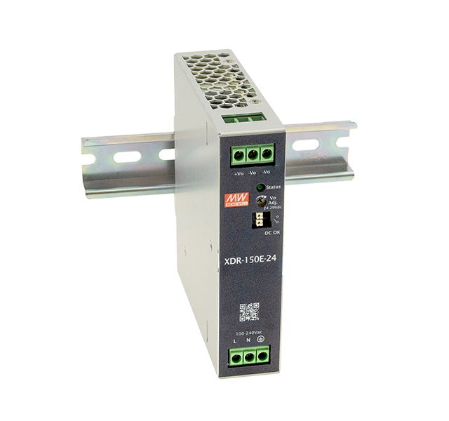 MEANWELL XDR-150E-48 - Teholähde DIN-kisko O/P +48V 3.25A/230VAC 2.6A/115VAC
