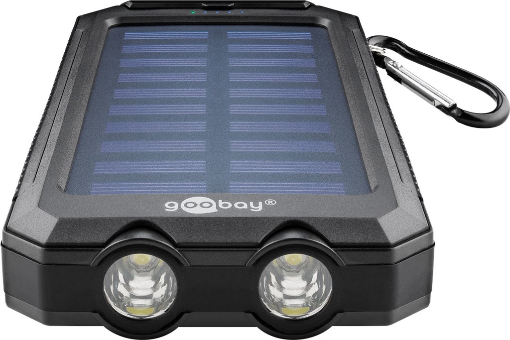 [49216] GOOBAY 49216 - Solar Power Bank -varavirtalähde aurinkokennolla 8000mAh ulkokäyttöön