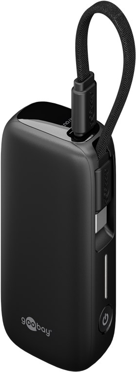 [76250] GOOBAY 76250 - Power Bank -varavirtalähde 5000mAh sisäänrakennettu USB-C-kaapeli