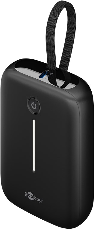 [76251] GOOBAY 76251 - Power Bank -varavirtalähde 10000mAh sisäänrakennettu USB-C-kaapeli