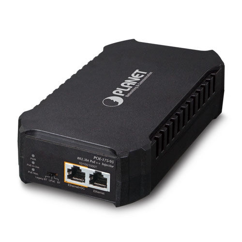 PLANET POE-175-95 Yksiporttinen 10/100/1000 Mbps 802.3bt PoE++ Injektori