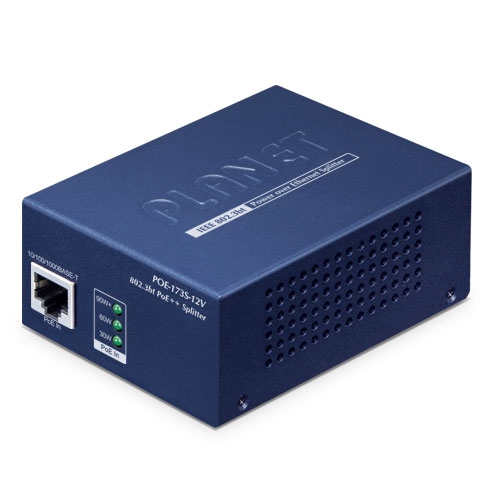 PLANET POE-173S-12V Yksiporttinen 802.3bt PoE++ jakaja