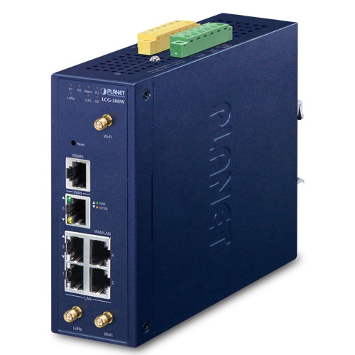 [LCG-300W-EU] PLANET LCG-300W-EU Teollinen langaton LoRaWAN Gateway 5-porttinen 10/100/1000T EU868 MHz WiFi