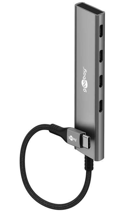 GOOBAY 76564 Slim 4-Port USB Hub USB-C to USB-C 5 Gbit/s