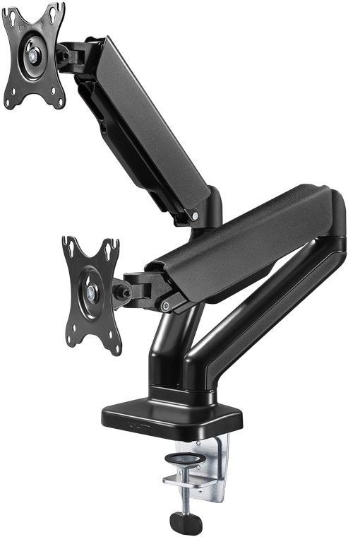 GOOBAY 58531 Kaksoisnäytön kiinnike kaasujousella 43–81 cm