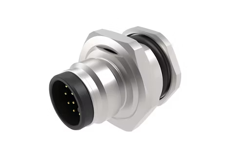 [1204040049] MOLEX 1204040049 Ultra-Lock 2.0 (M12) Receptacle, 12 Poles, Male (Straight) to Leads, A-Coded, Back Panel Mount, M16 Mounting Threads, 0.30m (11.81") Length