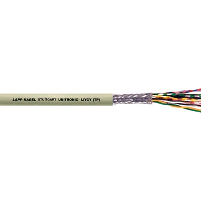 LAPP UNITRONIC 0035811 - Moninapainen parikierretty tiedonsiirtokaapeli LiYCY 5X0.5 häiriösuojattu DIN47100 värikoodattu 100m kela harmaa