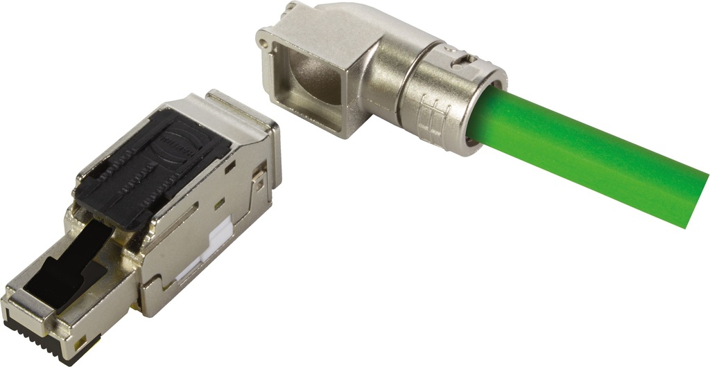 Harting 09451511141 - RJ45 CAT5 liitin 90° kulma kenttäasennettava 4-napainen