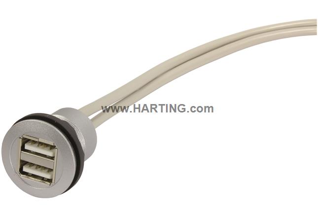 [09454521950] har-port 2x USB 2.0 A-A; 0,5m cable