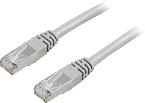 DELTACO 1-STP - FTP CAT5e SUOJATTU LAITEKAAPELI - 1m - HARMAA