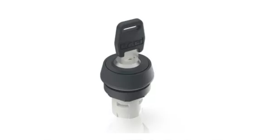 RAFI 1.30.076.021/0000 RAFIX 16 MICROMEC Avainkytkin - round collar, 1 x 90°, shape L, latching, key removal position 0