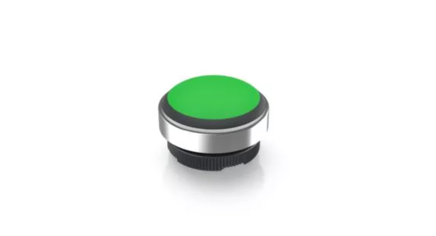 [1.30.280.001/2501] RAFI 1.30.280.001/2501 RAFIX 22 FSR Valaistu painikekytkin - round collar, momentary contact function, frontring black, bezel green