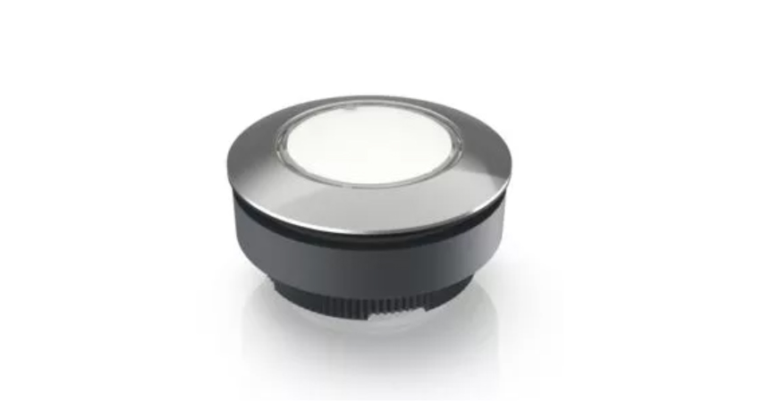 RAFI 1.30.290.931/0000 RAFIX 30 FS+ FLEXLAB Valaistu painikekytkin - round collar, latching, frontring stainless steel