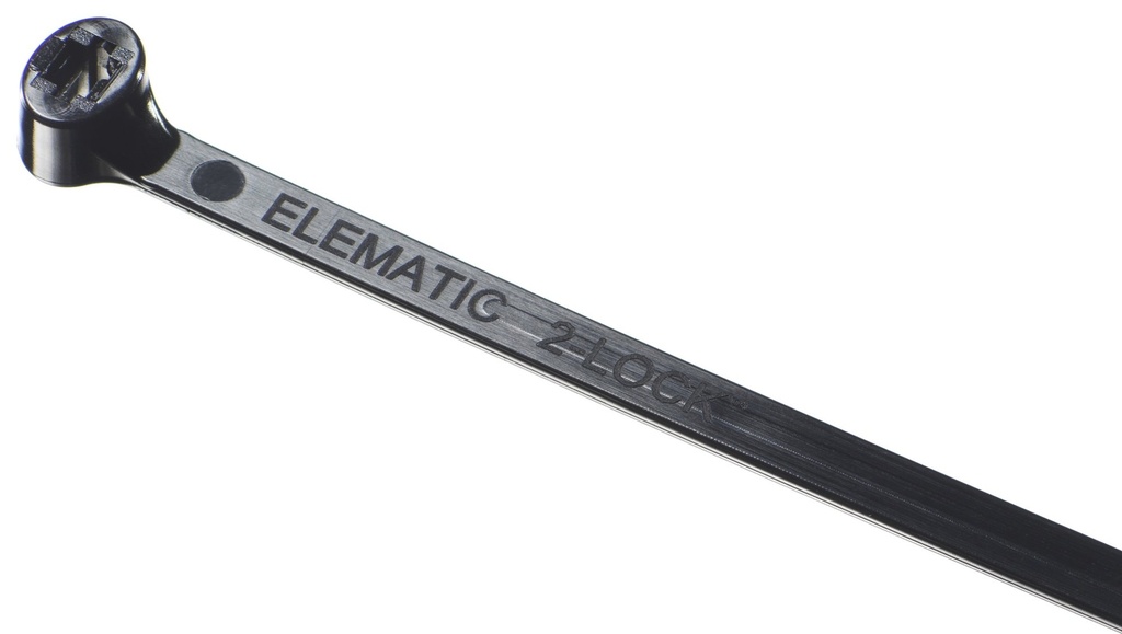 [1327] ELEMATIC 1327 2-LOCK NIPPUSIDE 360X7,5 PA6.6 MUSTA 100 pcs