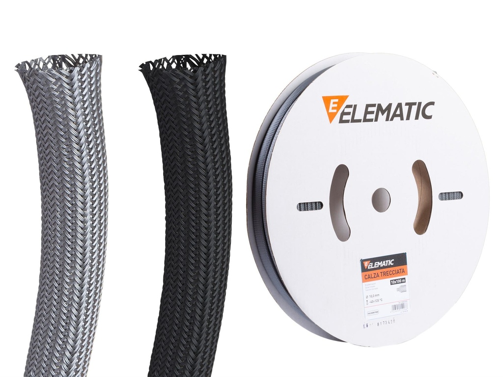 [15501040] ELEMATIC 15501040 Suojasukka (PE) Punottu 40-60mm Harmaa - 50m