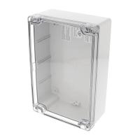 [1554H2GYCL] HAMMOND 1554H2GYCL VESITIIVIS POLYKARBONAATTI KOTELO, KIRKAS KANSI 180X120X60  HARMAA/KIRKAS