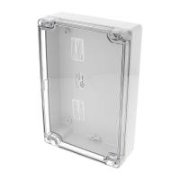 [1554HL2GYCL] HAMMOND 1554HL2GYCL VESITIIVIS POLYKARBONAATTI KOTELO, KIRKAS KANSI 180X120X45 HARMAA/KIRKAS