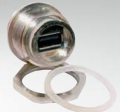 CONEC 17-200431 - USB PANEELI JACK M28 THREAD IP67