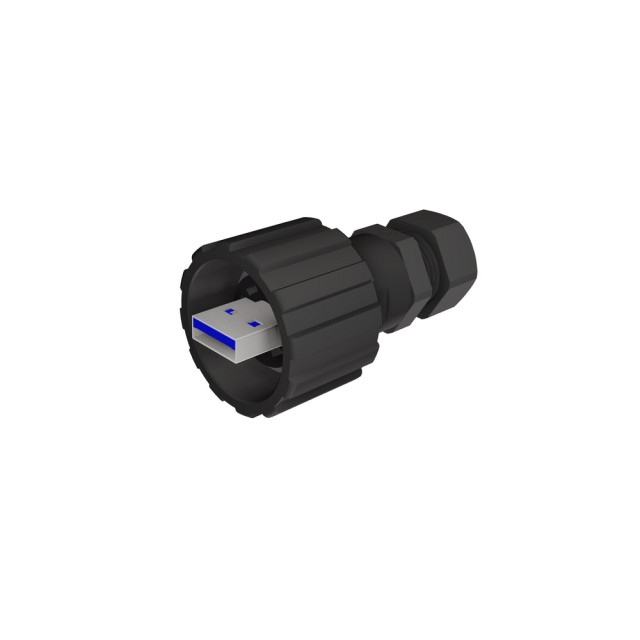 [17-240071] USB 3.0 kaapeli plug IP67 bayonet