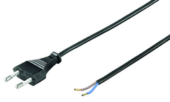 GOOBAY 270-1.5BK CEE7/16 SUORA - AVOIN KOJEVERKKOJOHTO 2X0,75mm2 - 1,5m MUSTA