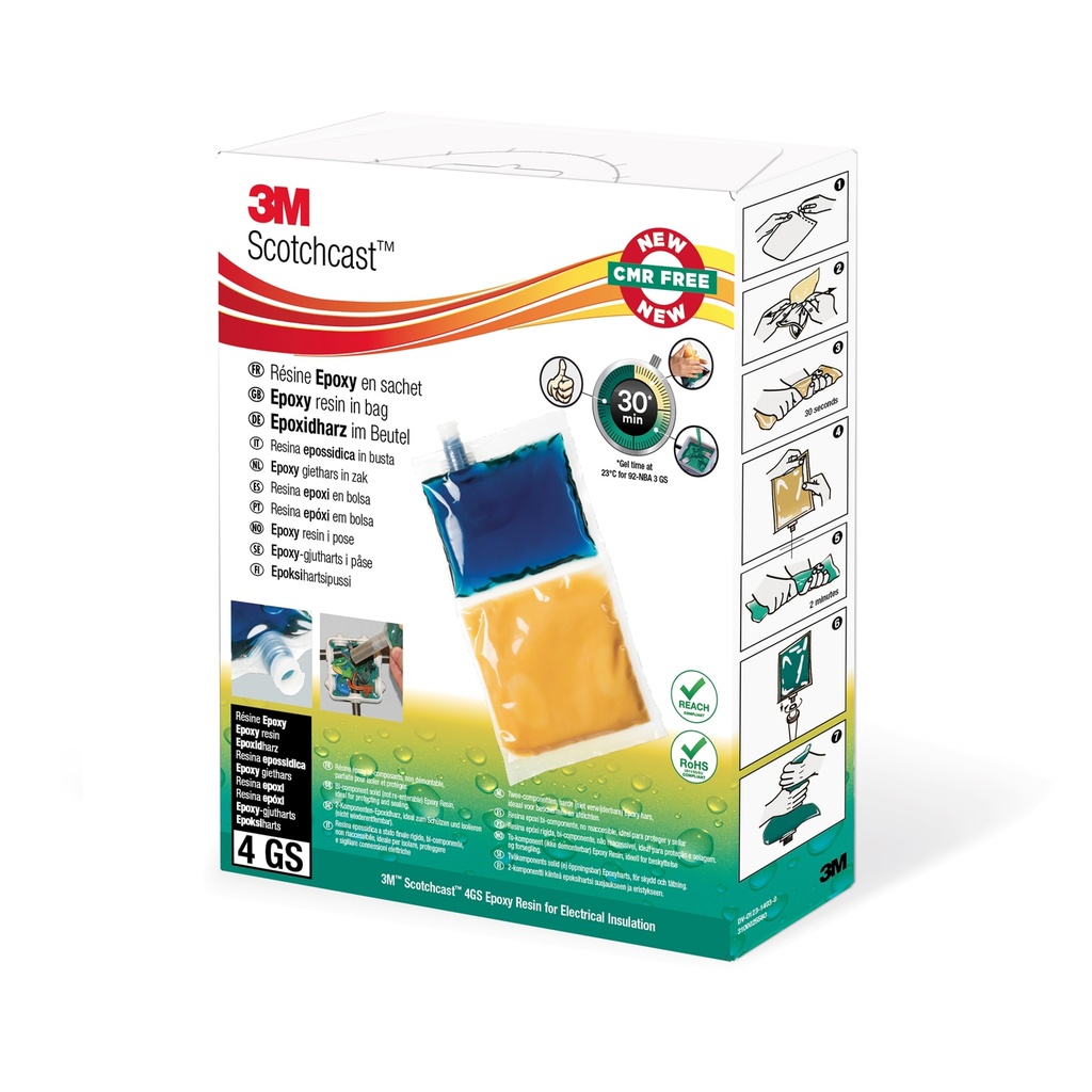3M 4GSB Scotchcast valuhartsi 4 GS, koko B, 200 ml, 10 kpl/pakkaus