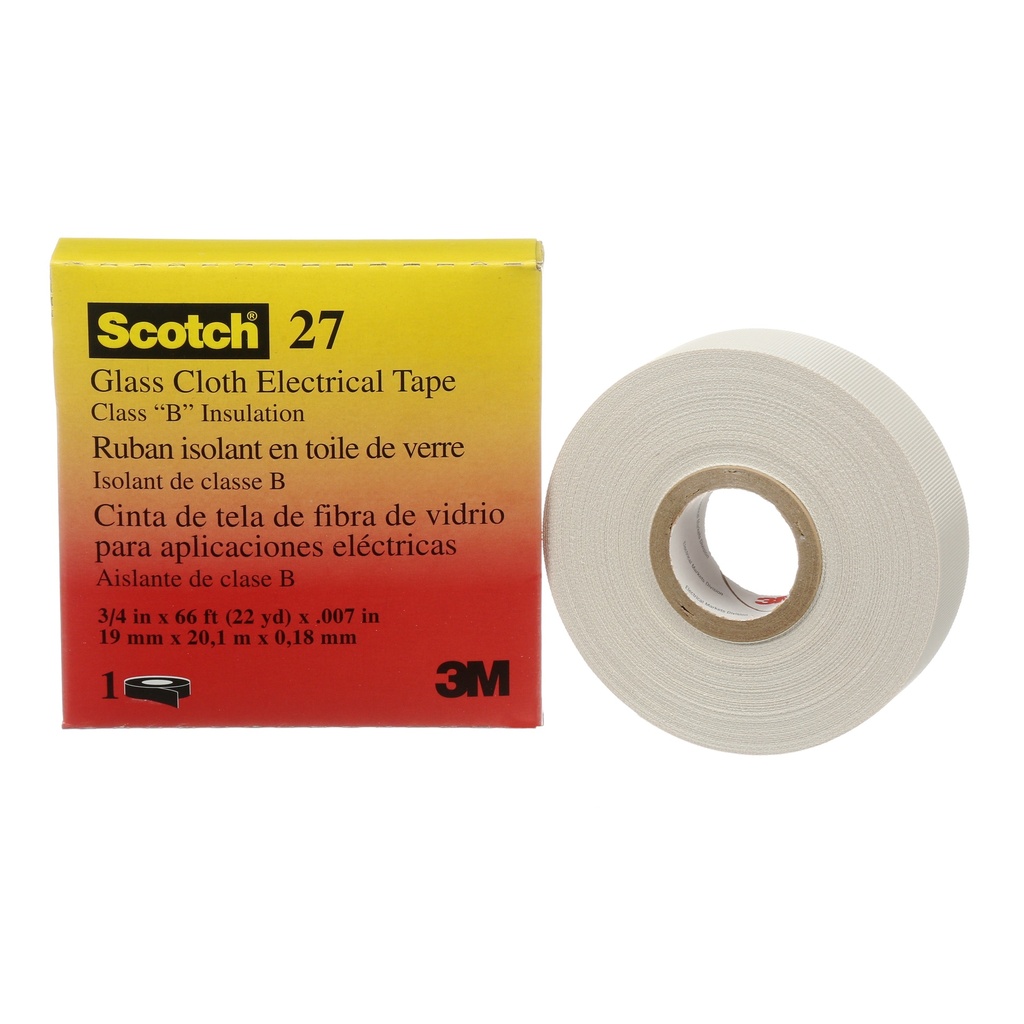 3M 6003134 Lasikangassähköteippi 27, 19 mm x 20 m, 0.18 mm
