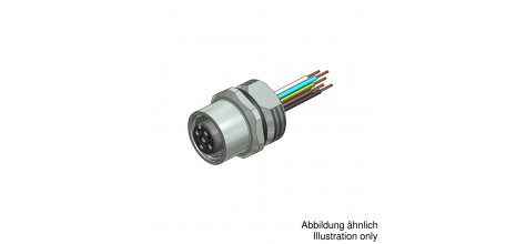 [43-01002] M12 liitin naaras 8nap paneeli