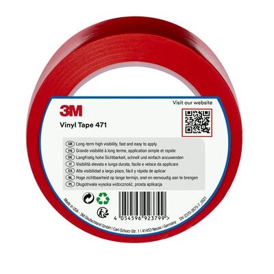 [7100260125] 3M 471 VINYYLITEIPPI punainen 50 mm x 33 m