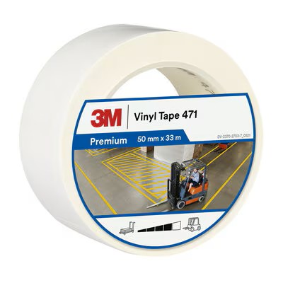 3M 471 VINYYLITEIPPI, VALKOINEN, 50 mm x 33 m