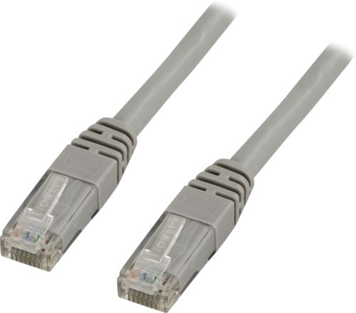 DELTACO 5-TP - UTP CAT5e LAITEKAAPELI - 5m - HARMAA
