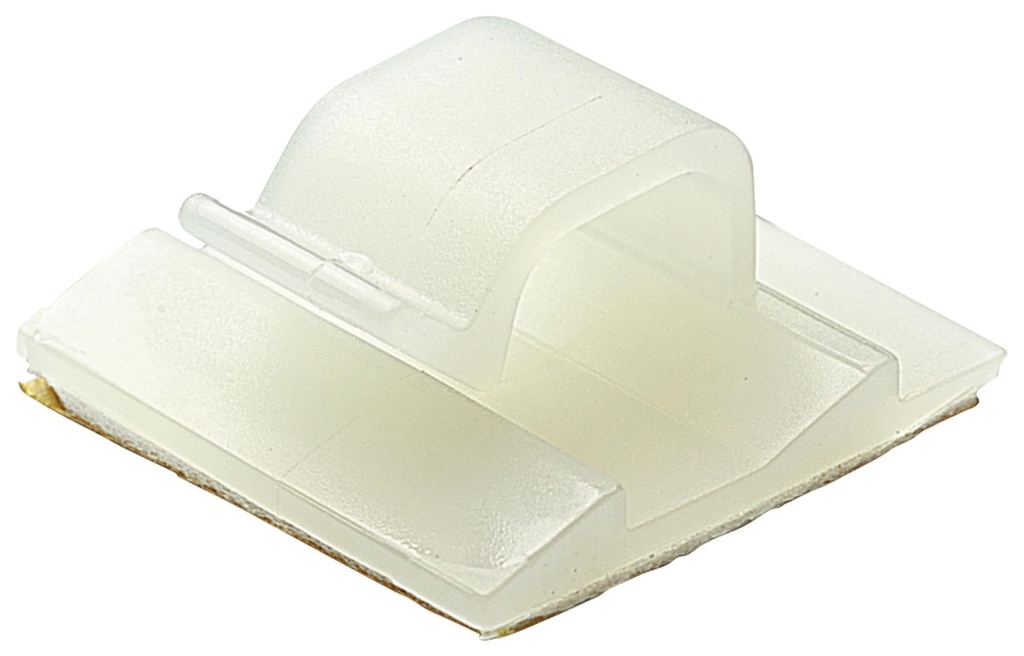 ELEMATIC 5432RB Kaapelikiinnike PA kumipohjainen liima-aine 26 x 8 vaalea 100kpl