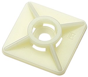 ELEMATIC 5473RB Nippusiteen kiinnitysalusta 27x4,8 kumipohjainen liima-aine ABS - max 4.8mm nippusiteelle vaalea 100 kpl