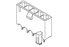 Mini-Fit Jr Vert Hdr Assy 4Ckt V-0