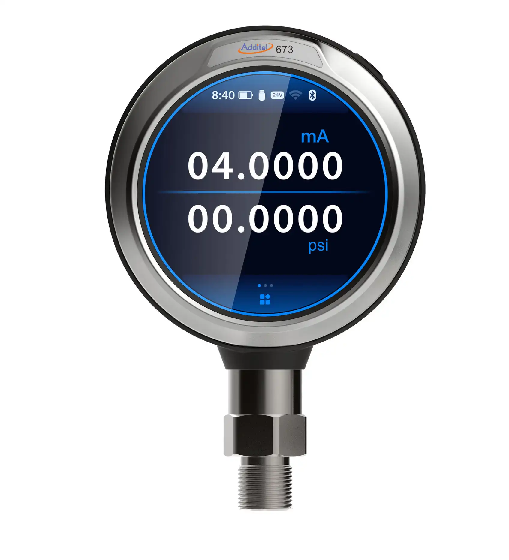 Additel ADT673-02-GP1.5K-BAR-B-WIFI-HART - ADT 673 Edistynyt digitaalinen painekalibraattori 0.02%FS, 0...100 bar, mittaripaine, 1/4BSP M, WiFi, HART