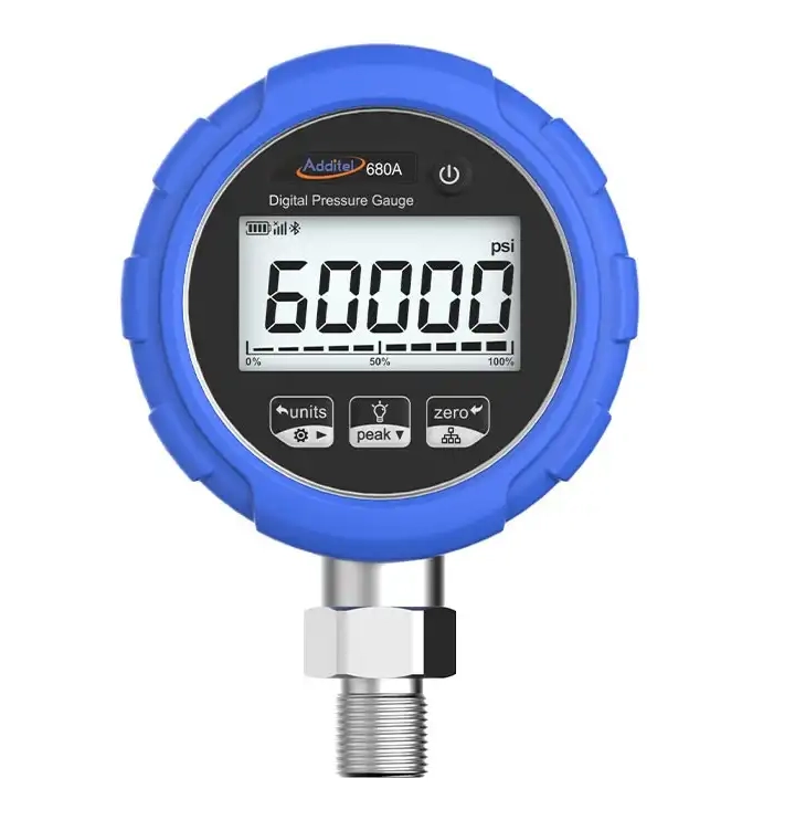 Additel ADT680A - Digitaalinen painemittari 0.1%FS, 0 to 2500 bar, gauge pressure, Autoclave 1/4HP Naaras